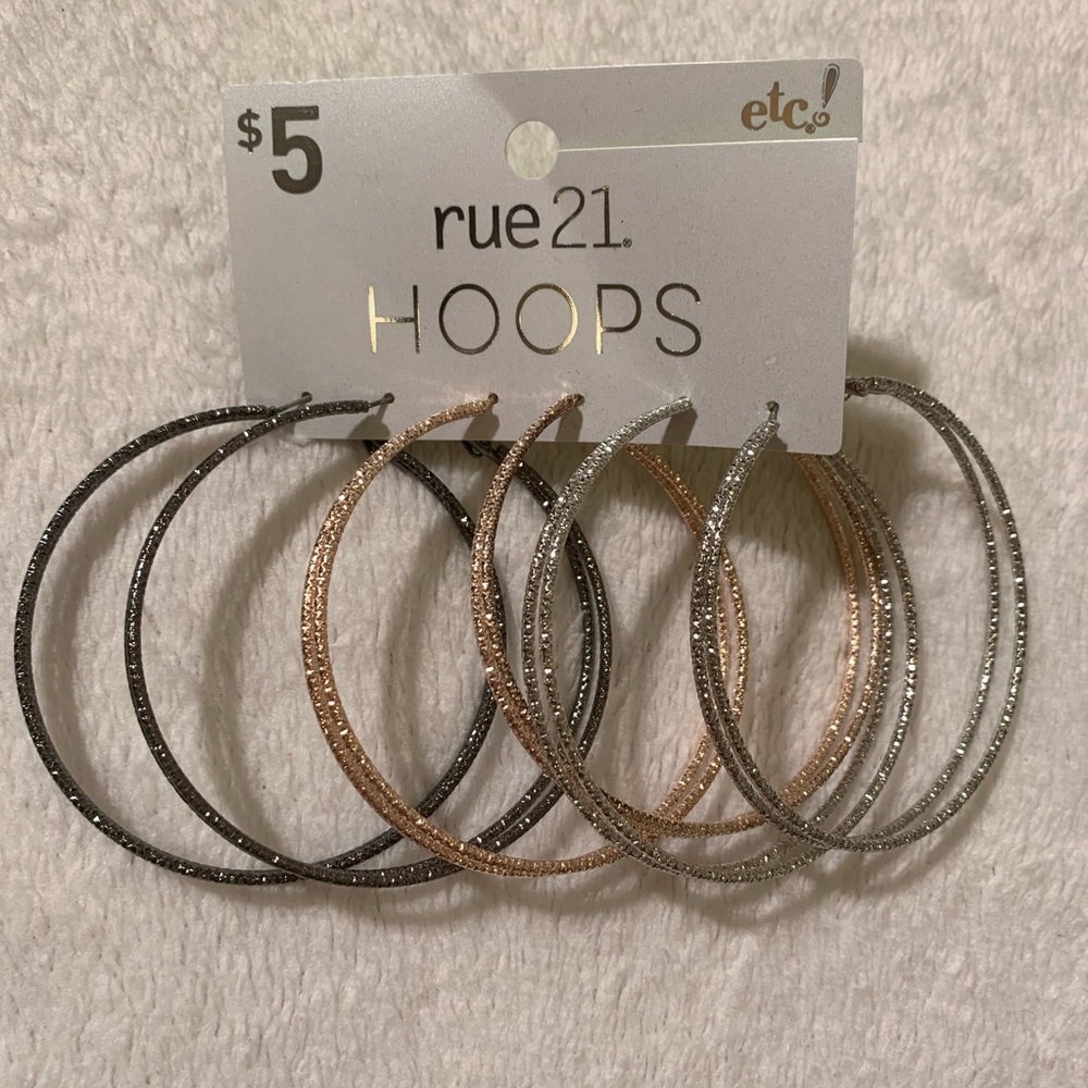 Rue 21 Variety Hoop Earrings